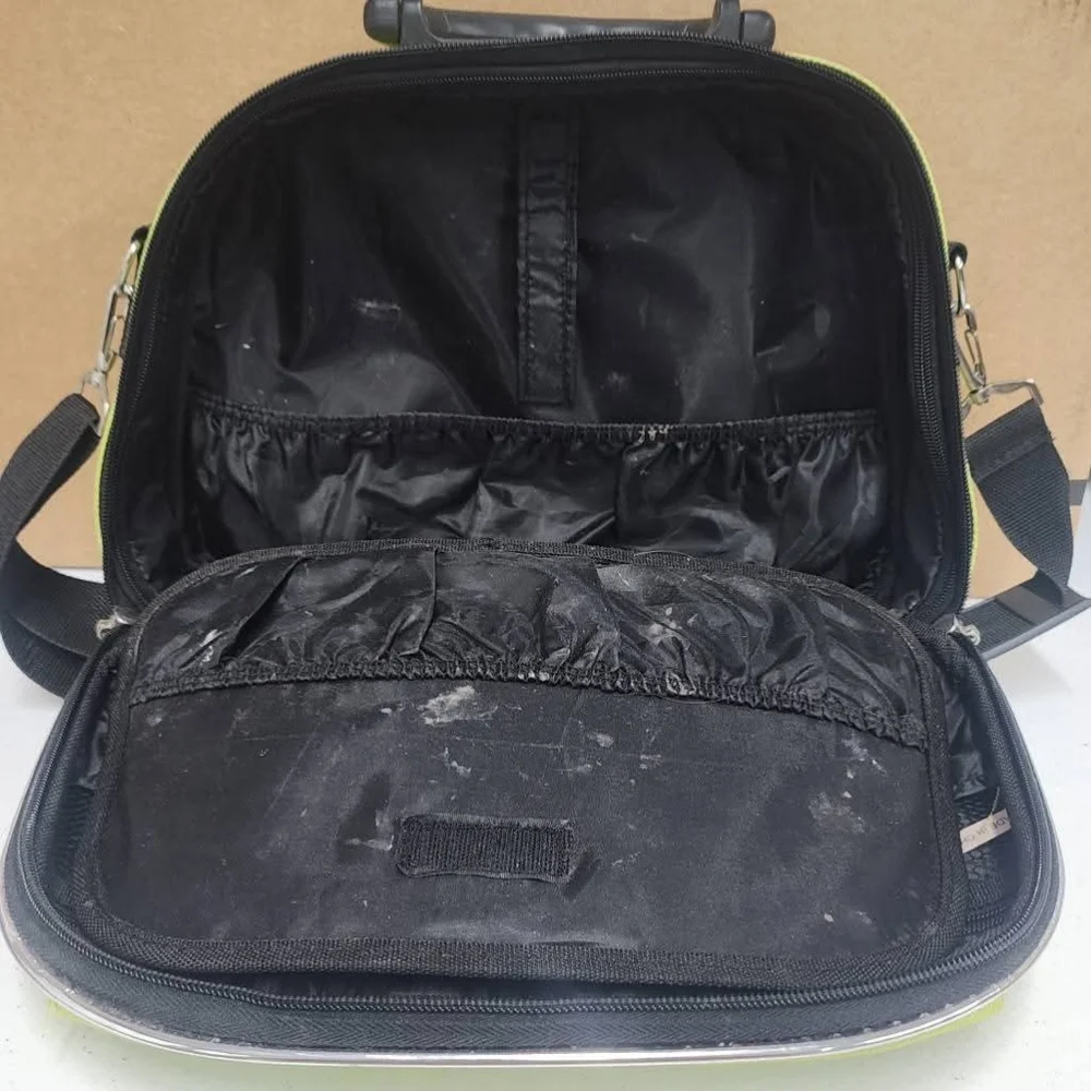 Luca Vergani Makeup Cosmetic Case Travel Bag Chartreuse GreenCarry On Luggage